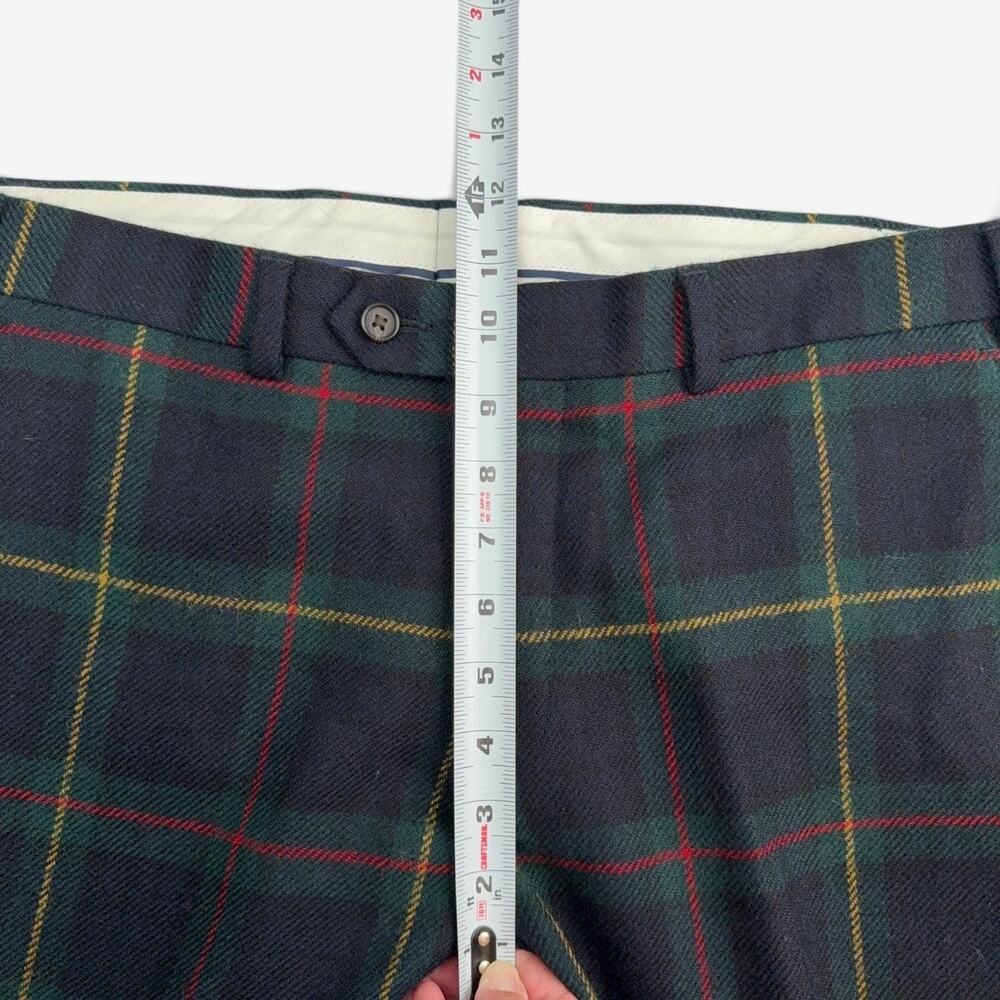 Lauren Ralph Lauren Wool Dress Pants Mens 36x30 Trim Fit Tartan Plaid - Picture 5 of 9